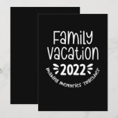 Family Vacation 2022 Making Memories Together Kaart (Voorkant / Achterkant)