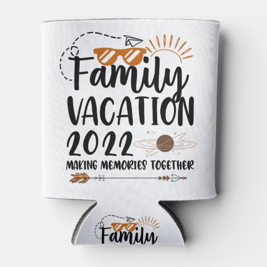 Family Vacation 2022 Making Memories Trip Matching Blikjeskoeler (Voorkant)