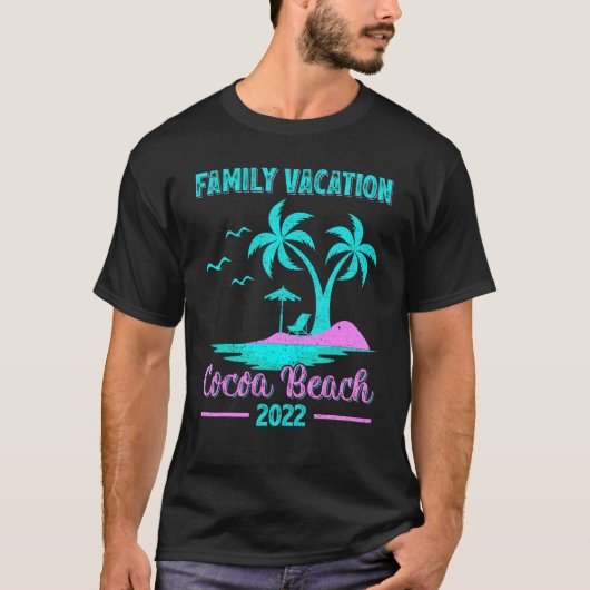 Family Vacation 2022 Style Florida Cocoa B T-shirt (Voorkant)