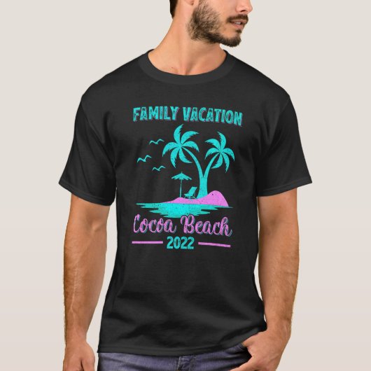 Family Vacation 2022  Style Florida Cocoa B T-shirt (Voorkant)