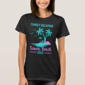 Family Vacation 2023 Palm Tree California Samoa be T-shirt (Voorkant)