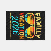 Family Vacation 2026 Beach Matching Summer Vacatio Fleece Deken (Voorkant (Horizontaal))