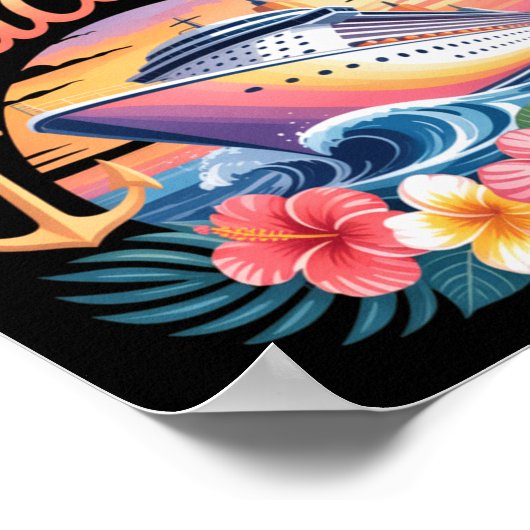 Family Vacation 2026 Cruise Adventure Crew Long Sl Poster (Hoek)