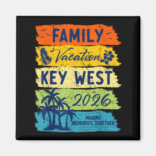 Family Vacation 2026 Key West Matching Summer Vaca Magneet (Voorkant)