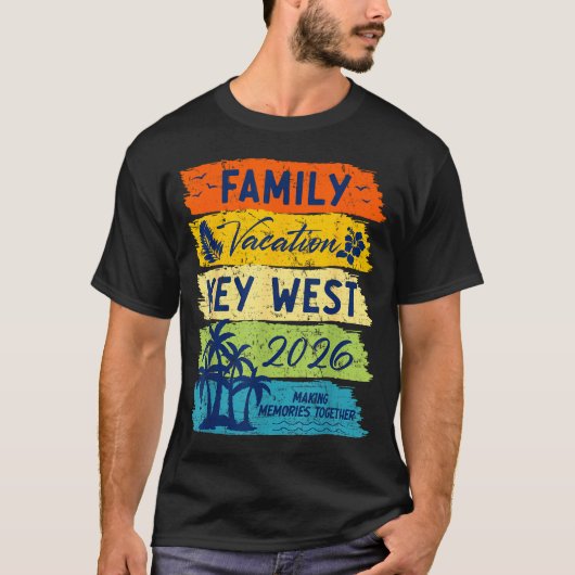 Family Vacation 2026 Key West Matching Summer Vaca T-shirt (Voorkant)