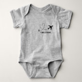 Family Vacation Airplane & Custom Travel Location Romper (Voorkant)