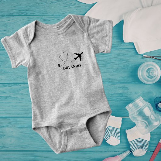 Family Vacation Airplane & Custom Travel Location Romper