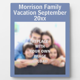 "Family Vacation" - Familieffoto op een plaque Fotoplaat