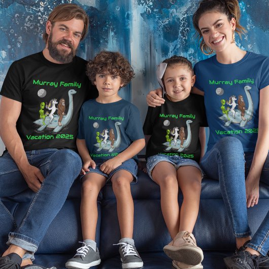 Family Vacation Group Tee Bigfoot Unicorn Alien T-shirt