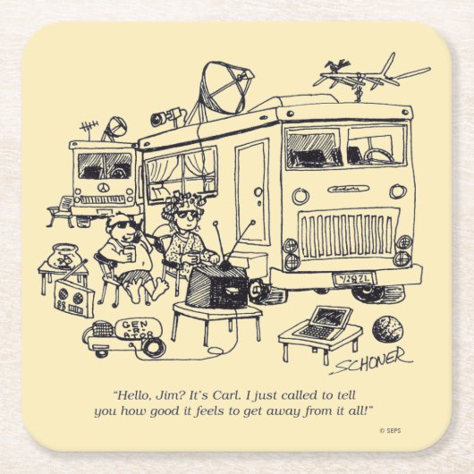 Family Vacation Kartonnen Onderzetters (Voorkant)