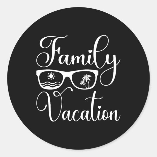 Family Vacation Matching Summer Trip Ronde Sticker (Voorkant)