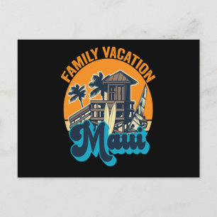 Family Vacation Maui Summer  Retro Briefkaart