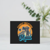 Family Vacation Maui Summer  Retro Briefkaart (Staand voorkant)