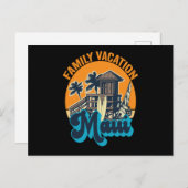 Family Vacation Maui Summer  Retro Briefkaart (Voorkant / Achterkant)
