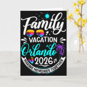 Family Vacation Orlando 2026 Matching Summer Vacat Kaart (Gele Bloem)