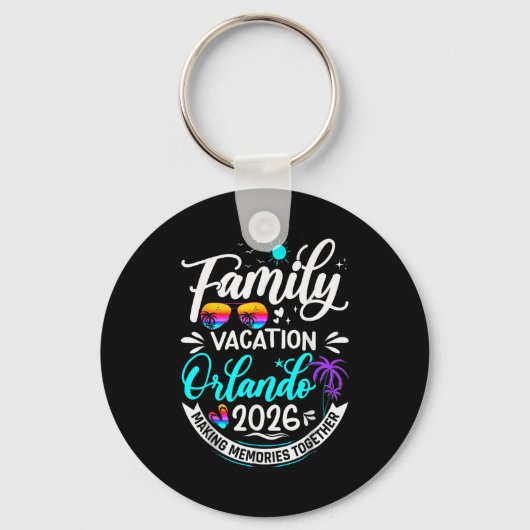 Family Vacation Orlando 2026 Matching Summer Vacat Sleutelhanger (Voorkant)