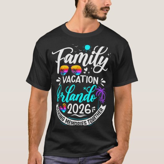 Family Vacation Orlando 2026 Matching Summer Vacat T-shirt (Voorkant)