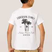 Family vacation Palm Tree Retro Summer T-Shirt (Achterkant)