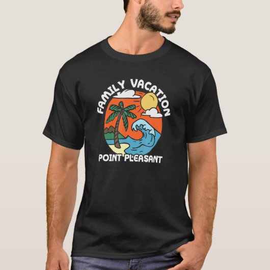 Family Vacation Point Pleasant Beach New Jersey T-shirt (Voorkant)