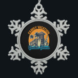 Family Vacation Sanibel Island Tin Sneeuwvlok Ornament<br><div class="desc">beach, travel, vacy, familie, summer, vintage, retro, america, Sanibel, beach</div>