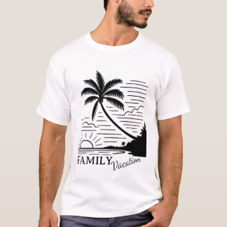 Family Vacation – Tropical Sunset Beach T-shirt