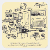 Family Vacation Vierkante Sticker (Voorkant)