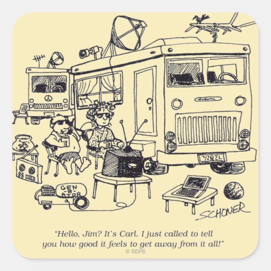 Family Vacation Vierkante Sticker (Voorkant)