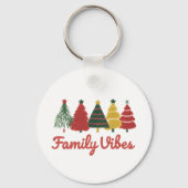 Family Vibes – Cozy Christmas Tree Design Sleutelhanger (Achterkant)