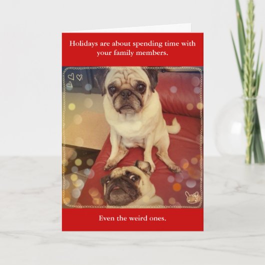 Family Weirdos Feestdagen Kaart (Voorkant)