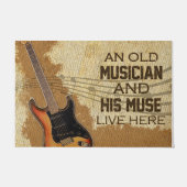 Family Welcome Mat, Guitar Lover Mat (Voorkant)