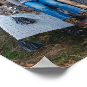 Family Winter Holiday Aangepaste Foto Poster (Hoek)