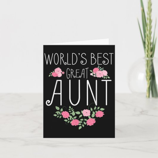 Family World's Great Aun Funny Auntie Ever Gift Kaart (Voorkant)