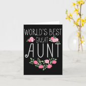 Family World's Great Aun Funny Auntie Ever Gift Kaart (Gele Bloem)