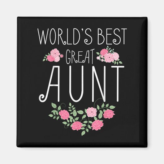 Family World's Great Aun Funny Auntie Ever Gift  Magneet (Voorkant)