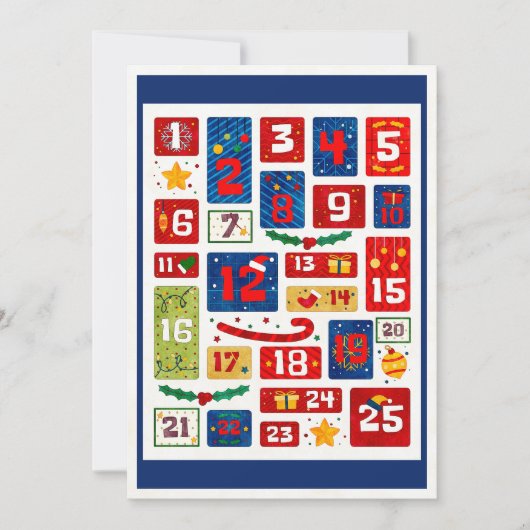 Family Xmas tellen kerstrecorder af Feestdagenkaart (Voorkant)