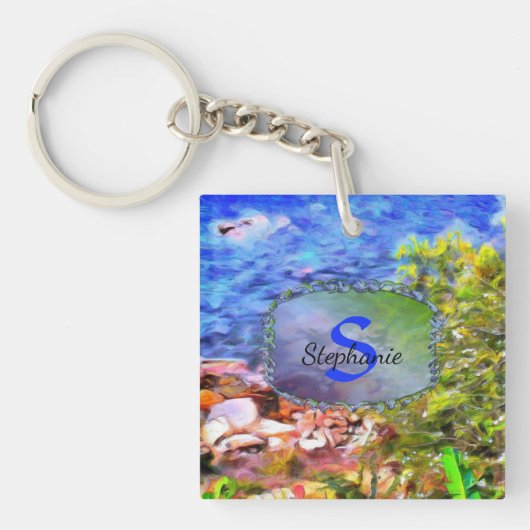 Family Yelapa Schilderachtig Path Uitzicht 0819 Sleutelhanger (Voorkant)