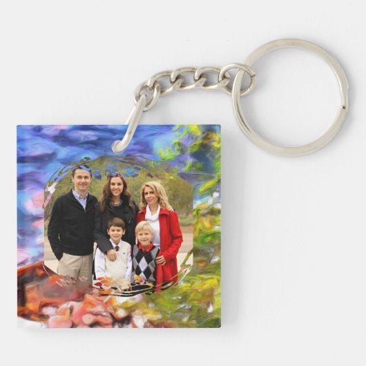 Family Yelapa Schilderachtig Path Uitzicht 0819 Sleutelhanger (Achterkant)