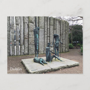 "Famine", St. Stephen's Green, Dublin, Ierland. Briefkaart