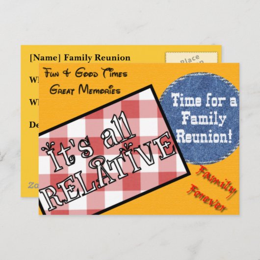 Famly Reunion Briefkaart (Voorkant / Achterkant)