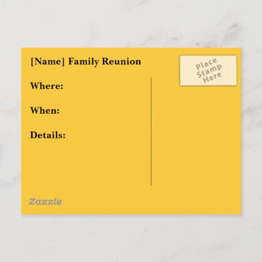 Famly Reunion Briefkaart (Achterkant)