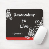 Famous 3 Word Quotes - Goethe quote Muismat (Met muis)