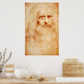 FAMOUS ART - LEONARDO DA VINCI - SELF PORTRAIT POSTER (Keuken)