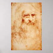 FAMOUS ART - LEONARDO DA VINCI - SELF PORTRAIT POSTER (Voorkant)