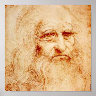 FAMOUS ART - LEONARDO DA VINCI - SELF PORTRAT POSTER