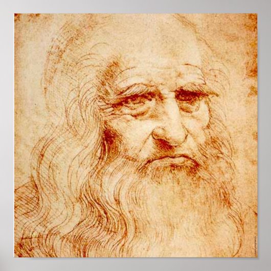 FAMOUS ART - LEONARDO DA VINCI - SELF PORTRAT POSTER (Voorkant)