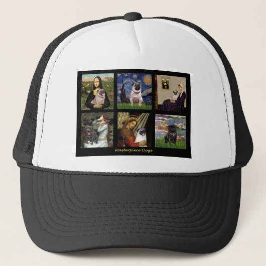 Famous Art Pug Composiet #1 Trucker Pet (Voorkant)