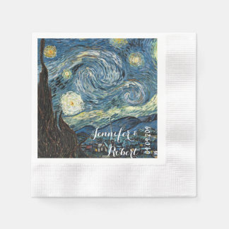Famous art reprint, Starry Night, by Van Gogh Servet