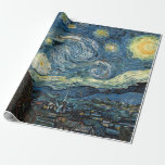 Famous Art, Starry Night, Van Gogh Cadeaupapier<br><div class="desc">Famous art reprint, Starry Night, by Vincent Van Gogh</div>