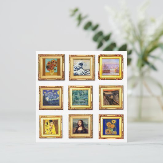 Famous Artwork Kaart (Staand voorkant)