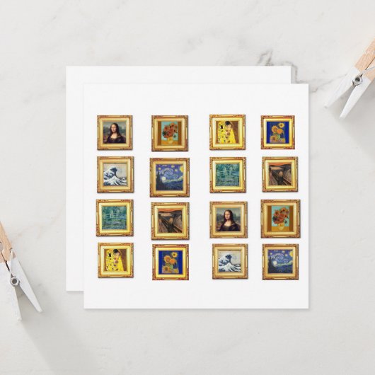 Famous Artwork Kaart (Voorkant / Achterkant in situ)